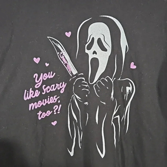 Ghost Face Tops - Ghost Face Scream Graphic Tee Size Large